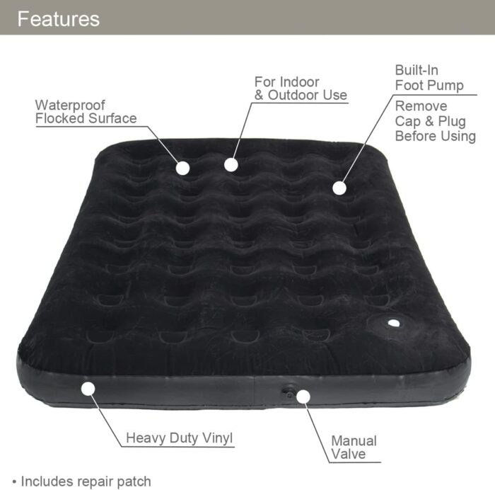 Avenli 88019 Double Flocked Airbed with Built-In Pump - Image 2