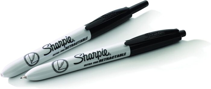 SHARPIE Retractable Permanent Markers, Black, 12 Count - Image 4