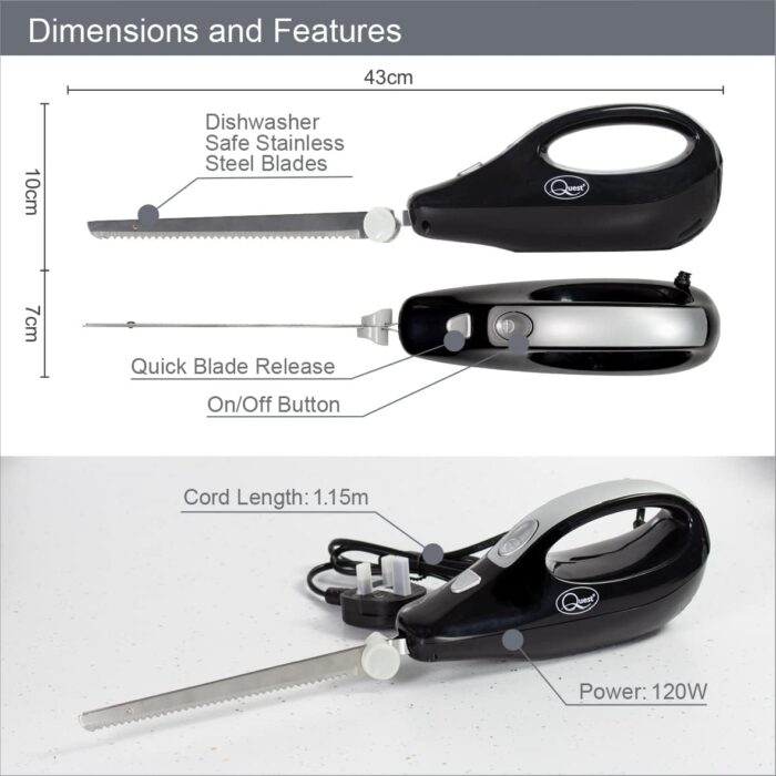 Quest Electric Serrated Carving Knives - Image 7