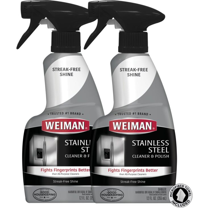 Weiman Stainless Steel Cleaner and Polish - 2 Pack