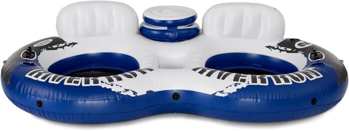 Intex River Run II Model 58837EP 18 Gauge Lightweight Durable Water Tube and Cup Holder - Image 3