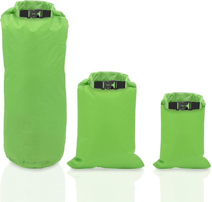 Milestone Waterproof Dry Bags(Green, Pack of 3)