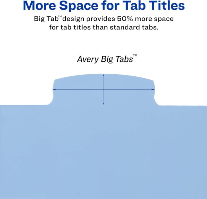 Avery 8-Tab Plastic Binder Dividers,Translucent Multicolor - Image 3