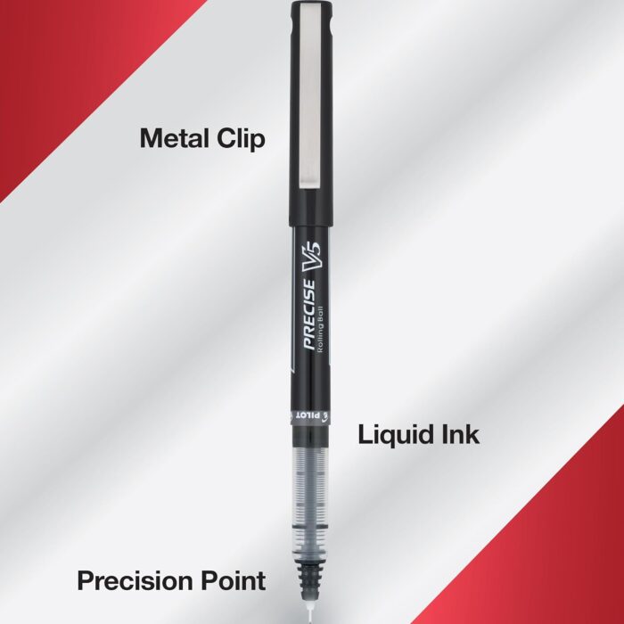 Pilot, Precise V5, Capped Liquid Ink Rolling Ball Pens - Image 3