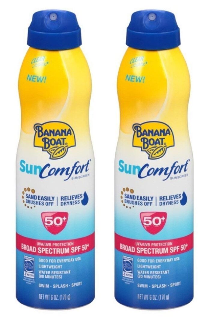 Banana Boat Continuous Spf#50+ Spray 6 Ounce Sun Comfort (177ml) (2 Pack)