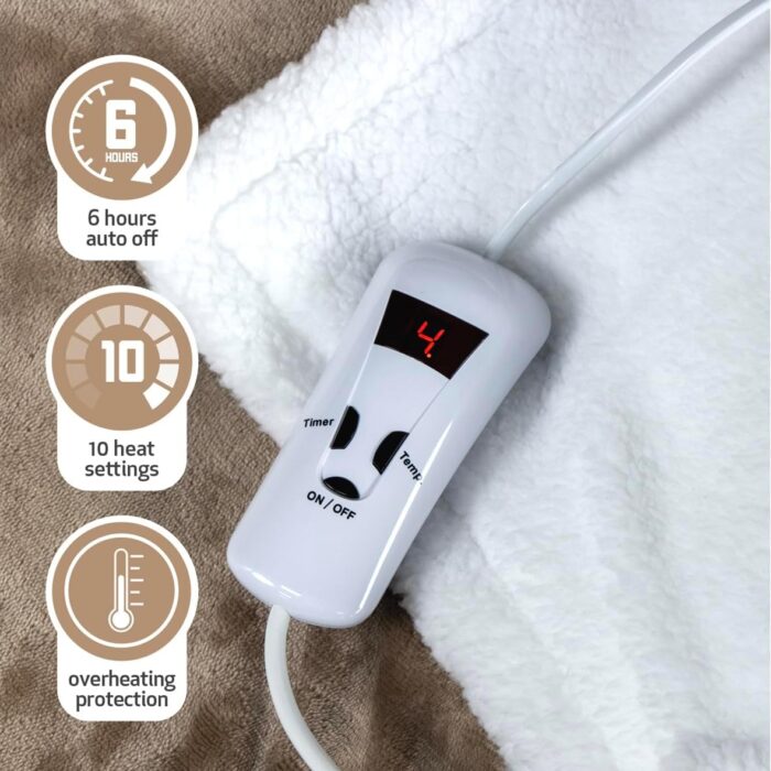 Bauer Electric Heated Throw Blanket with Luxury Double Fleece Lining - Image 6