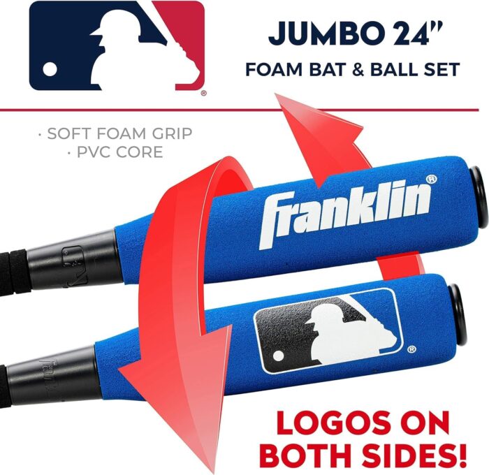 Franklin Sports MLB Kids Foam Baseball Bat + Ball Sets - Image 7