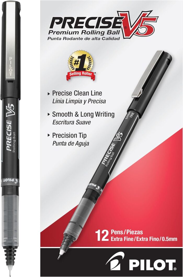 Pilot, Precise V5, Capped Liquid Ink Rolling Ball Pens