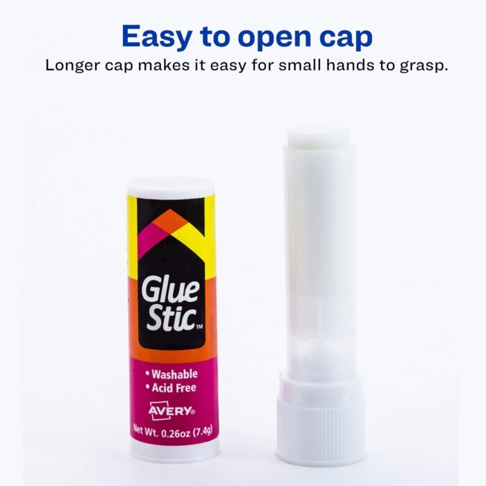 Avery Glue Stick White, Washable, Nontoxic, 0.26 oz. Permanent Glue Stic, 6pk (98095) - Image 7