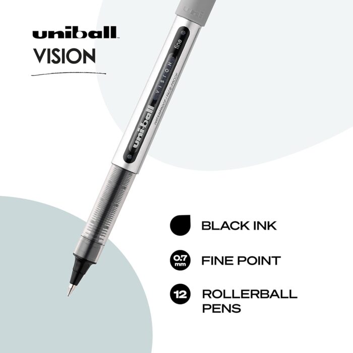 uni-ball(R) Vision(TM) Rollerball Pens, Pack of 12, 60126 - Image 3