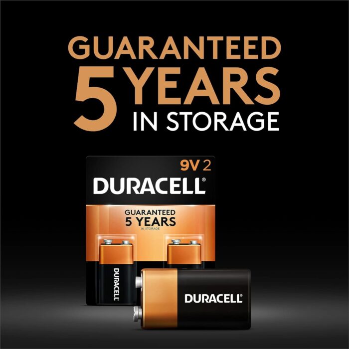 Duracell Coppertop 9V Battery, 2 Count Pack, 9-Volt Battery - Image 3