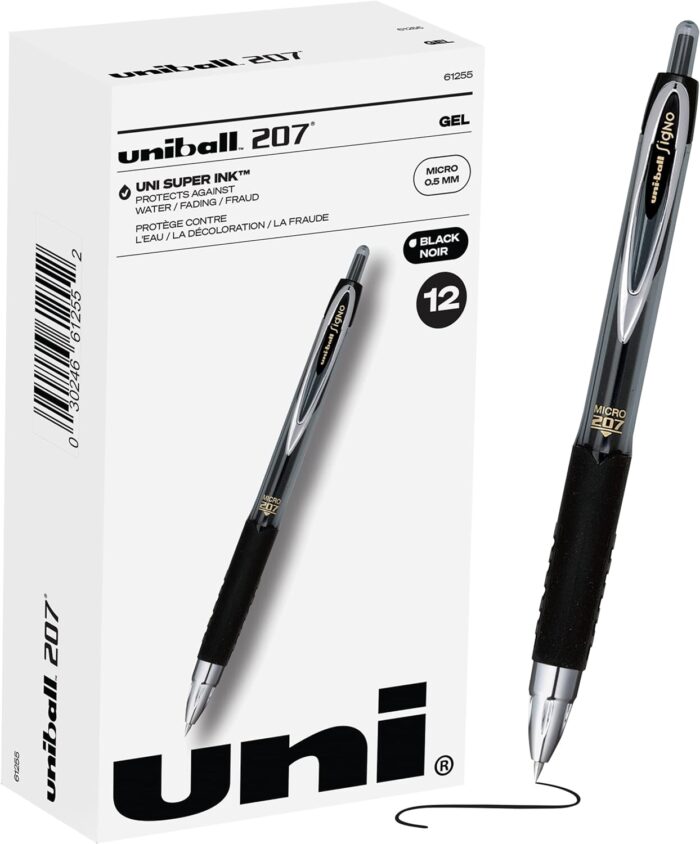 uni-ball 61255 Signo Gel 207 Roller Ball Retractable Gel Pen