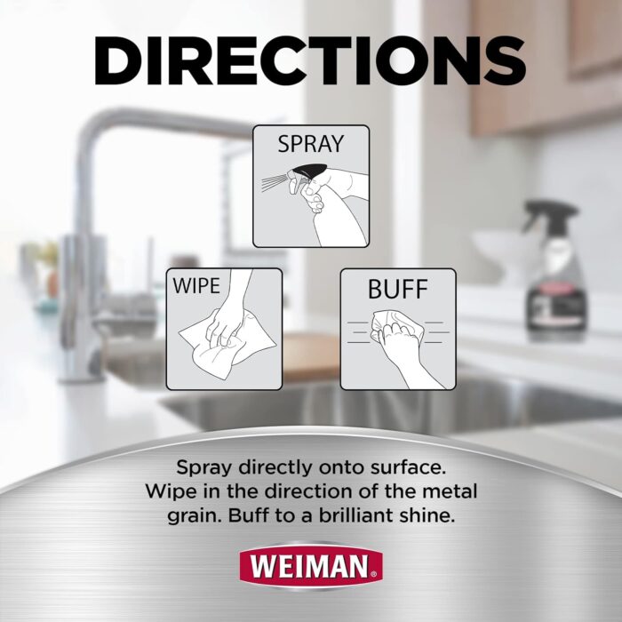 Weiman Stainless Steel Cleaner and Polish - 2 Pack - Image 4