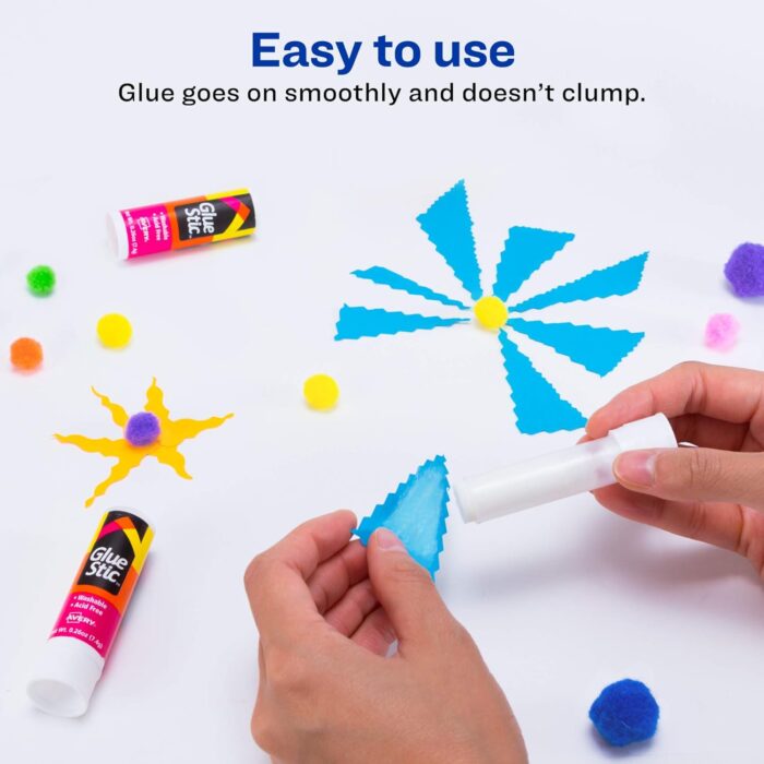 Avery Glue Stick White, Washable, Nontoxic, 0.26 oz. Permanent Glue Stic, 6pk (98095) - Image 4