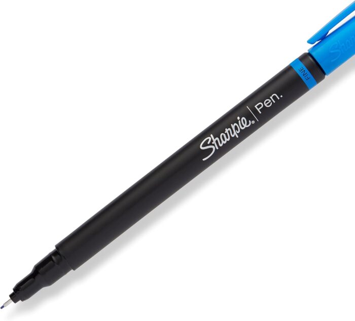 SHARPIE Felt Tip Pens, Fine Point (0.4mm), Blue, 12 Count - Image 4