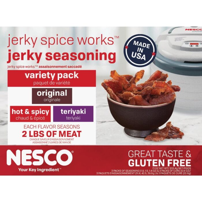 NESCO BJV-6, Jerky Spice Works, 3 Flavors Variety Pack