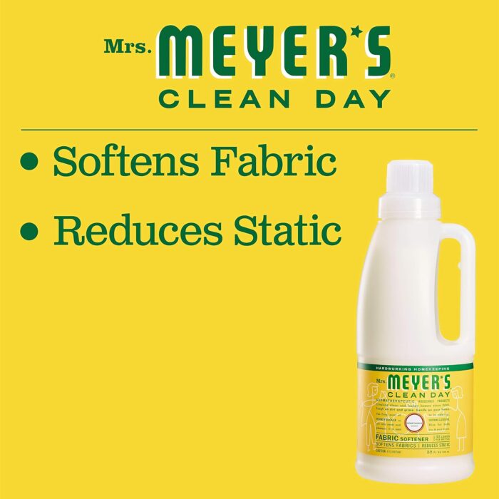 MRS. MEYER'S CLEAN DAY Liquid Fabric Softener, Infused with Essential Oils, Paraben Free, Honeysuckle, 32 oz (32 Loads) - Image 5