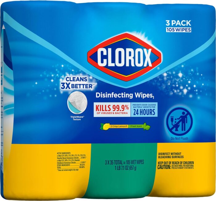 Clorox Disinfecting Wipes Value Pack, Cleaning Wipes, 35 Count Each, Pack of 3 (Package May Vary) - Image 10