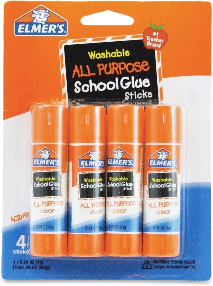 Elmer's All Purpose School Glue Sticks, 4 Pack, 0.24-ounce sticks - Image 7