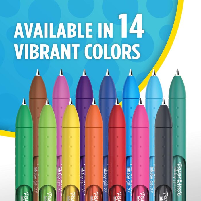 Paper Mate InkJoy Gel Pens, Medium Point (0.7mm), Assorted Colors, Capped, 14 Count - Image 4