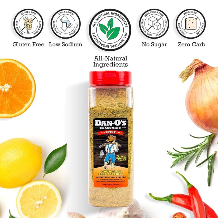 Dan-Os Seasoning Spicy | Large Bottle | 1 Pack (20 oz) - Image 2