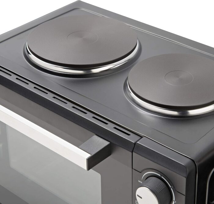 Quest 35379 26L Twin Hob Countertop Rotisserie and Convection Mini Oven - Image 6