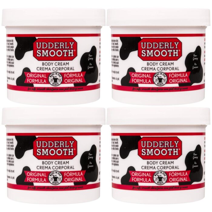 Udderly Smooth Body Cream Skin Moisturizer Original Formula for Rough Dry Skin- 4 Pack