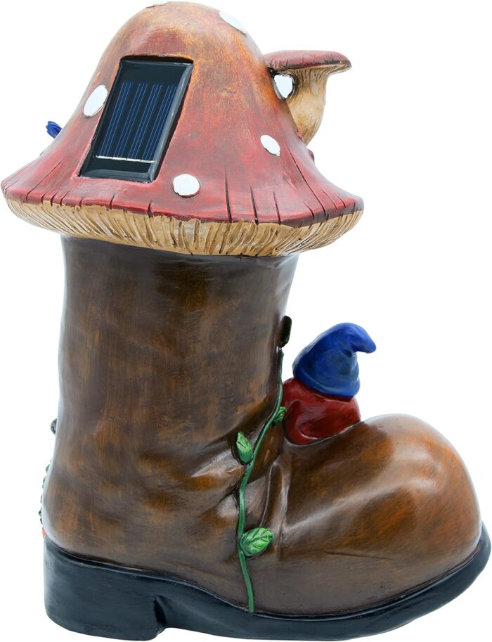 GardenKraft 10929 Solar Light-Up Gnome House Decoration - Image 9