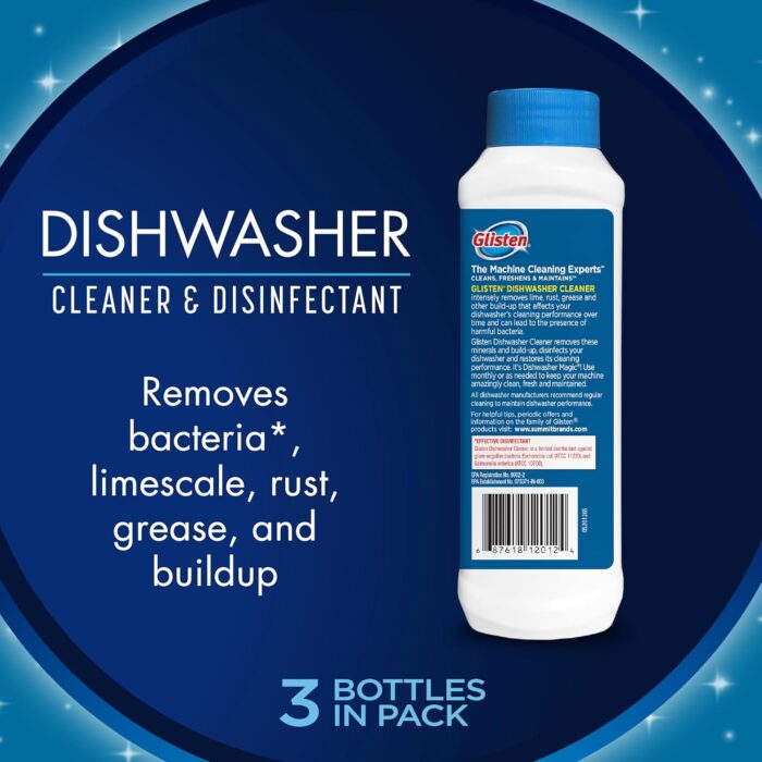 Glisten Dishwasher Cleaner, 3-Pack - Image 2