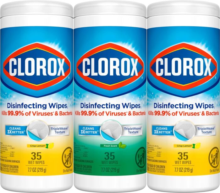 Clorox Disinfecting Wipes Value Pack, Cleaning Wipes, 35 Count Each, Pack of 3 (Package May Vary) - Image 9