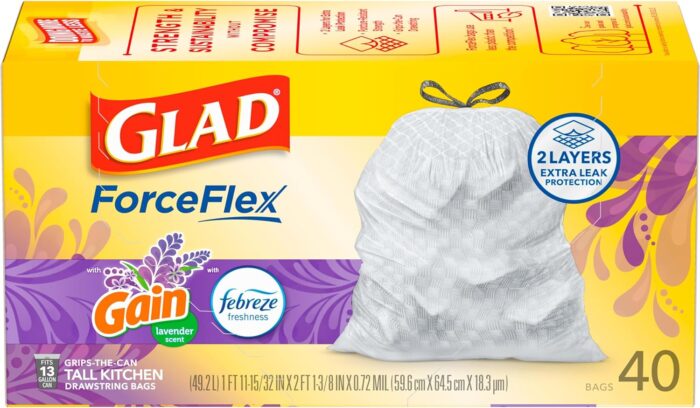 Glad ForceFlex Tall Kitchen Drawstring Trash Bags - Image 8