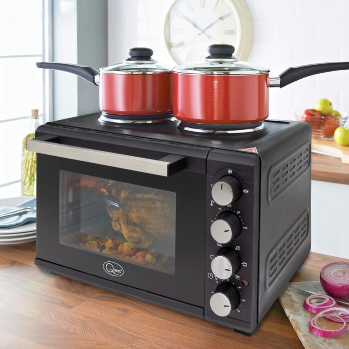 Quest 35379 26L Twin Hob Countertop Rotisserie and Convection Mini Oven - Image 7