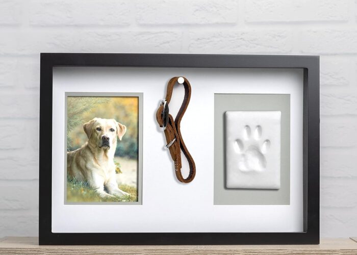 Pearhead Pawprints Collar Frame, Pet Keepsake Photo Frame, Clay Pawprint and Collar Frame - Image 7