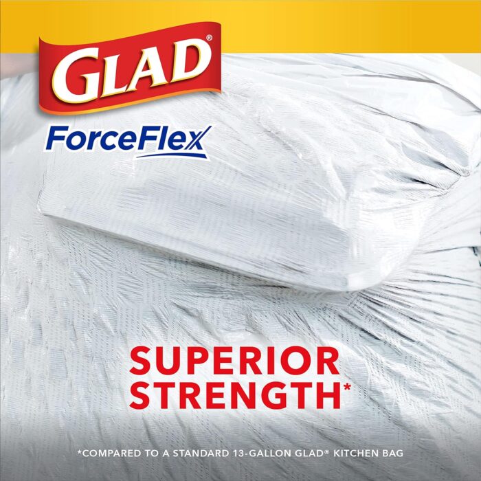 Glad ForceFlex Tall Kitchen Drawstring Trash Bags - Image 4