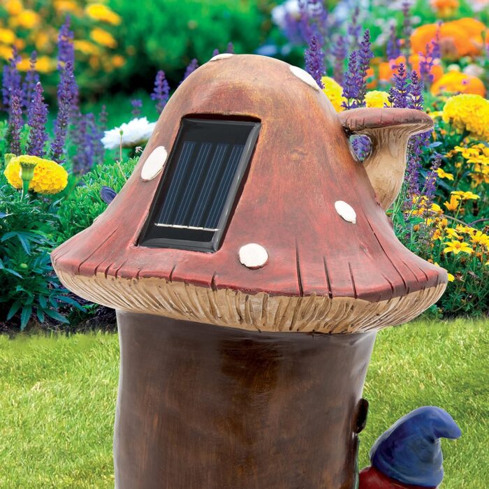 GardenKraft 10929 Solar Light-Up Gnome House Decoration - Image 6