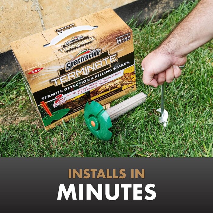 Spectracide Terminate Termite Detection & Killing Stakes, Kills Foraging Termites, Detects Termite Activity, 15 Count - Image 2