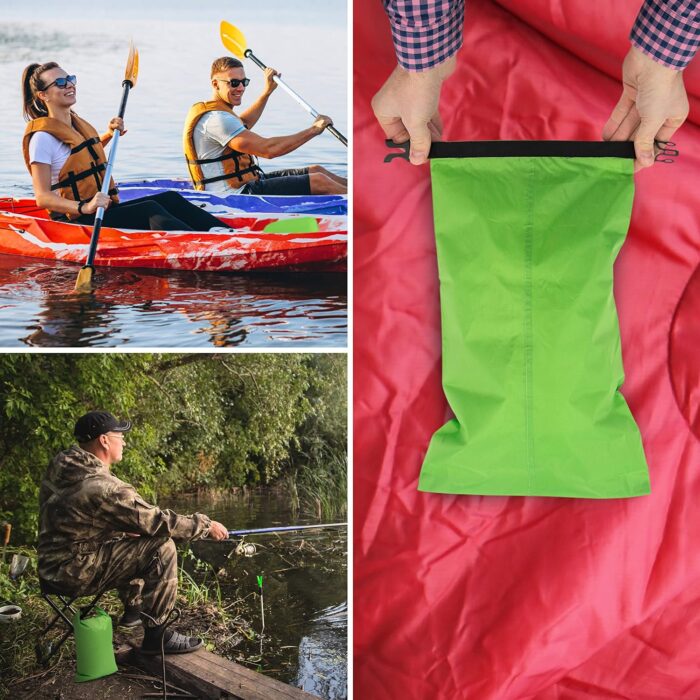 Milestone Waterproof Dry Bags(Green, Pack of 3) - Image 3