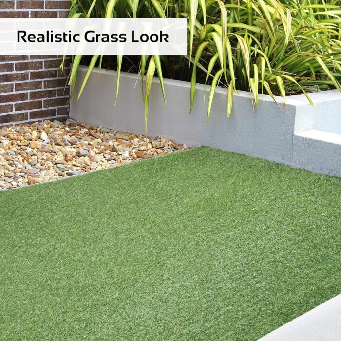 GardenKraft 26079 4m x 1m 15mm Pile High Artificial Grass - Image 5